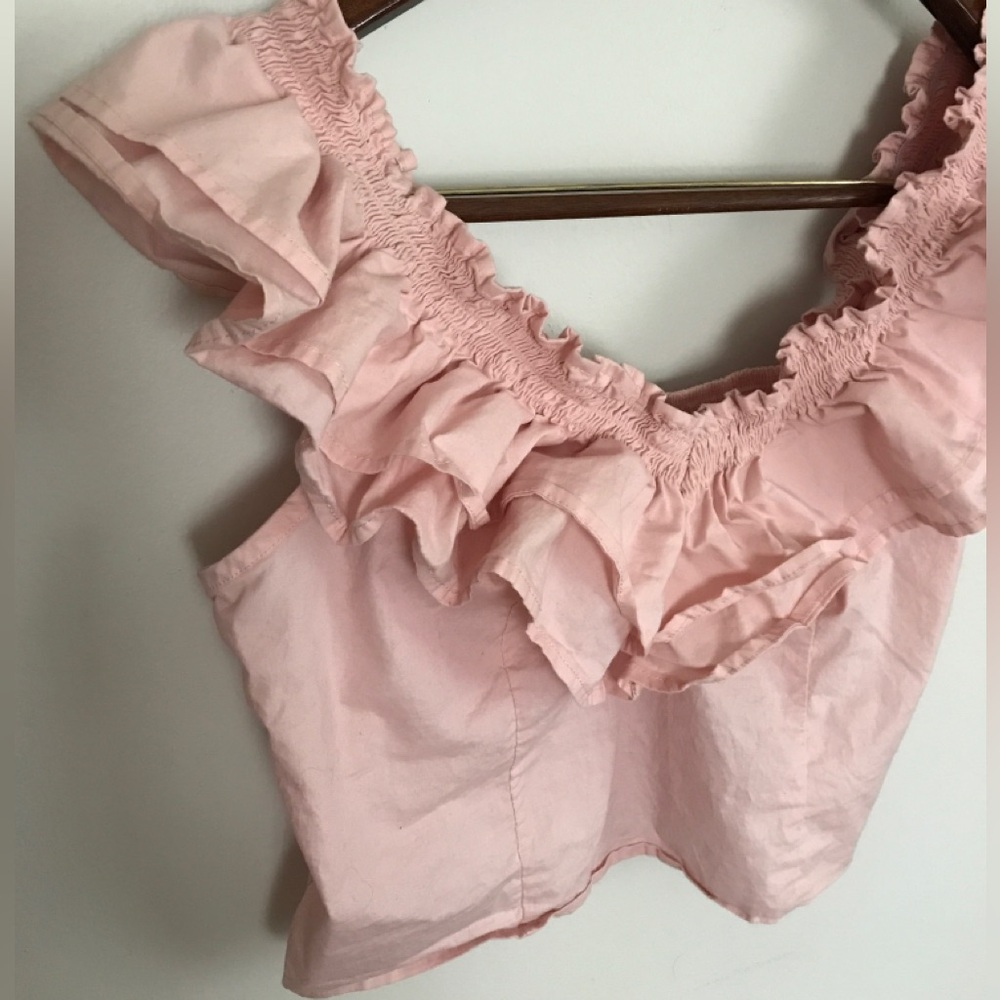 Wild Fable Pink Ruffled Crop Top (XL) - Picture 3 of 10